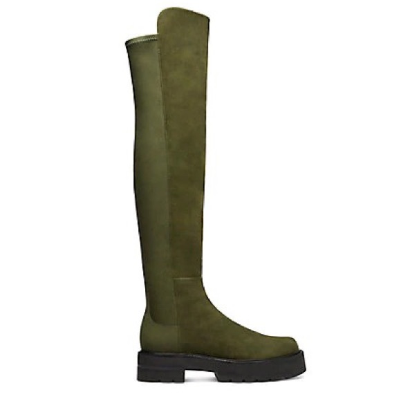 NWT/NIB Stuart Weitzman 5050 ULTRALIFT PLATFORM BOOT in Hunter Green Suede - Picture 4 of 10